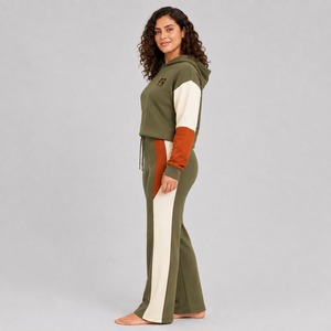 Fall Clothing Trendy <b>Women</b> <b>Sweatpants</b> and Hoodie Set Professional Factory Made Cotton Fleece Tracksuit For Ladies - Product Image 6