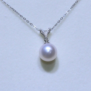 Collier en argent S925 avec perle d'eau douce naturelle pour femmes, chaîne de clavicule polyvalente haut de gamme, sans radioactivité - Product Image 1