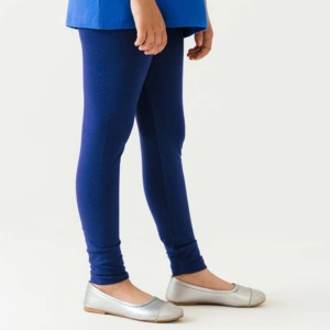Leggings 100 % coton pour femmes et adolescentes, bleu uni, taille mi-haute, pour l'été, entraînement, sport et yoga – Meilleure vente – MADE BY BS - Product Image 4