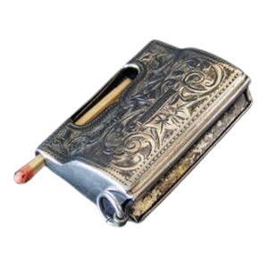 Porta fósforos vintage de latón con superficie para encender fósforos, estuche decorativo grabado, recargable, accesorio de lujo para velas, decoración del hogar - Product Image 1