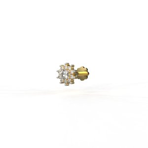 Freshwater Pearl Stud <b>Earrings</b> 18K Gold Plated Round Brilliant Diamond Claw Setting Women's Classic <b>Fine</b> Jewelry - Product Image 3