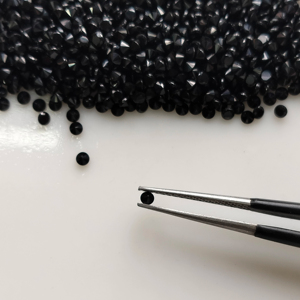 Espinela Negra Natural de 5MM, Corte Redondo, Gemas Sueltas de la Mejor Calidad para Joyería, Gemas de Montaña Roja - Product Image 3