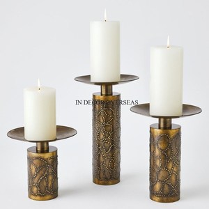 Black Color Powder Coated High Standard Quality Metal Made Fancy Designer Wedding And Parties Candle Stick Holders From India - Product Image 5