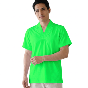 Camiseta de algodón blanca de manga corta con cuello en V para hombre, corte regular, informal, de punto, transpirable, de color sólido - Product Image 1