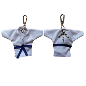 Mini Martial Arts Outfit Keychain BJJ Gi <b>Jiu</b> <b>Jitsu</b> Karate Taekwondo Judo Custom Thread Training <b>Gift</b> - Product Image 5