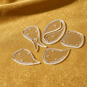 Plantillas Transparentes de Acrílico para Mapeo de Cejas, Regla Profesional para Dar Forma a las Cejas con Marcas de Medición Grabadas - Product Image 1