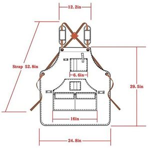 Vente en gros SALUBRIOUS SPORTS SS-LA-001 Unisexe Classique Quotidien Extérieur BBQ Réutilisable Réglable Confortable Cuir Multifonctionnel - Product Image 3