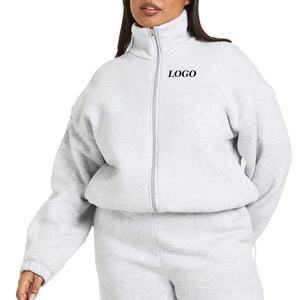 Sudadera con Cierre de Cremallera para Mujer, Larga, con Logotipo Personalizado para Compradores al por Mayor, Precio Económico, Servicio OEM, Alta Calidad 2026 - Product Image 1