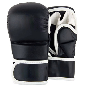 ถุงมือต่อสู้ MMA ถุงมือฝึกซ้อมที่สวมใส่สบาย สายรัดข้อมือปรับได้ วัสดุระบายอากาศได้ดี ดีไซน์ฝ่ามือเปิด สำหรับการออกกำลังกาย - Product Image 3