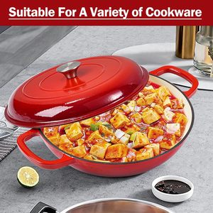Ensemble de casseroles en acier émaillé de qualité supérieure, anti-rouille, anti-corrosion, durable et robuste. - Product Image 5