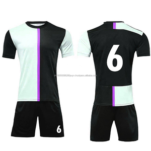 Ropa deportiva de poliéster 100% para hombre, precio al por mayor, camisetas de media manga, conjuntos de uniformes de fútbol OEM, venta de kits de fútbol - Product Image 4