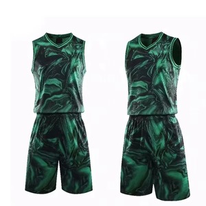 Men's <b>Red</b> Black Sublimated Basketball Jersey Set Sleeveless V-Neck Quick Dry Polyester Uniform All Seasons Adult Regular Fit - Product Image 5