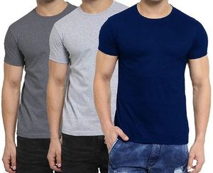 Camiseta de Hombre con Cuello Redondo, Mezcla de Algodón, Corte Regular, Cómoda, Manga Corta, para Uso Diario - Product Image 2