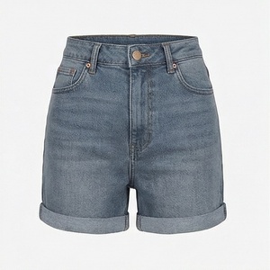 Shorts en jean décontractés mi-longs pour femme, collection unique, taille haute, couleur personnalisable, style tendance, pour l'été et les activités de plein air - Product Image 1