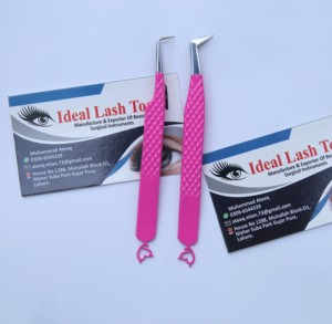 Pinces professionnelles pour extensions de cils en acier inoxydable, antistatiques, non magnétiques, ensemble de pinces pour cils - Product Image 4