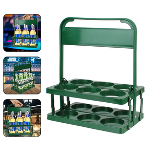 Portavasos Plegable y Reutilizable, Organizador de Bebidas, Porta Botellas de Cerveza, Cesta para 6 Botellas de Vino, Exhibidor de Bebidas para <span class=keywords><strong>Bar</strong></span> - Product Image 2