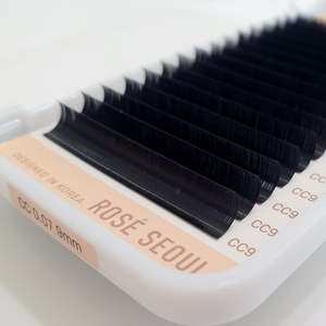 Extensions de cils en MINK de haute qualité de Corée du Sud avec une texture naturelle bouclée en fibre PBT pour une beauté rehaussée - Product Image 3