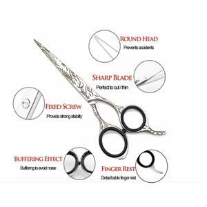 Juego de Tijeras Profesionales para Cortar Cabello de Salón de Belleza, Acero Inoxidable 4Cr13, Tijeras de Peluquería, Tijeras de Entresacar, Afiladas, para Zurdos, A+ - Product Image 5