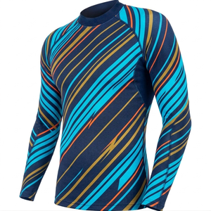 Custom Breathable Long MMA Private Label <b>Compression</b> Rash Guard <b>Shirt</b> UPF50 Protection Polyester/Nylon Silk Screen Printed 240g - Product Image 3