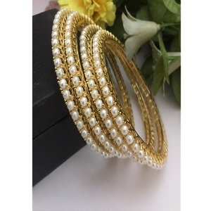 Chic <b>Gold</b> Plated Coral <b>Bangle</b> Bracelets <b>Set</b> Classic Style Women's Wedding Jewelry Alloy Jewelry <b>Sets</b> - Product Image 3