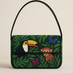 Bolso de hombro con cuentas Ace Of Hearts al mejor precio, cartera de solapa multicolor con cuentas de semillas, bolso de mano para fiesta, boda o evento para mujer - Product Image 6