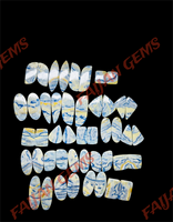 Paires de boucles d'oreilles en pierre précieuse naturelle bleue de haute qualité, Scheelite, faites à la main, certifiées par un tiers, personnalisables FAIJAN