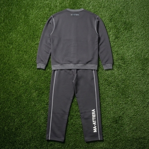 Conjunto de Sudadera con Cuello Redondo Texturizado y Pantalones Jogger para Hombre, Color Gris, Ropa Casual Urbana, Ropa a Juego con Logotipo Personalizado - Product Image 6