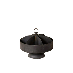 Support à ustensiles de cuisine en métal galvanisé créatif en gros avec poignée en bois, organiseur de couverts à 3 compartiments - Product Image 4