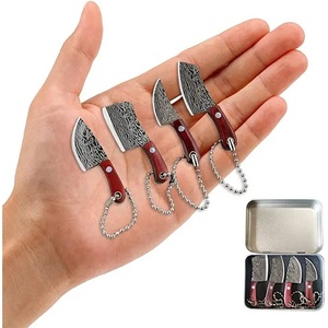 Ensemble de couteaux personnalisés faits à la main Jexmoo avec des couteaux de cuisine miniatures en acier Damas, manche élégant, cadeau pour chef - Product Image 6