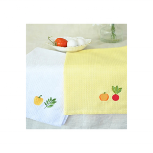 Diamant bleu 100% coton serviettes de cuisine 20x30 pouces 180 GSM doux Durable broderie contemporain nouveau Design boucle suspendue usage domestique - Product Image 5