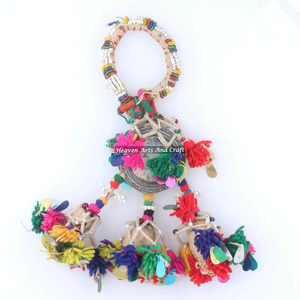 Proveedor de oro indio al por mayor raro antiguo indio Vintage auténtico BANJARA tribal brazalete tobillera borla vientre WB001 - Product Image 5