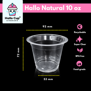 แก้วพลาสติกแบบใช้ครั้งเดียวทรงกลม ขนาด 10 ออนซ์ ผลิตจากวัสดุ PP - Product Image 3