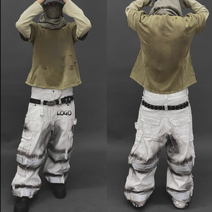 Pantalon Cargo Homme Décontracté Streetwear Haute Qualité Coton Durable Lavé avec Fermeture Éclair Style Toile – Meilleure Vente - Product Image 4