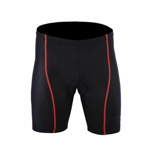 Shorts de compression pour hommes, couleur unie, avec empiècements en toile sur le devant, taille mi-haute, élastique, séchage rapide, style sportif, tricoté, 100% coton, 140g, teint uni - Product Image 3