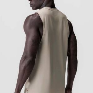Débardeur Homme Grande Taille Personnalisé à Logo, Respirant, Séchage Rapide, 100% Coton, Couleur Unie, Haute Qualité, Faible MOQ, Été, Marque Privée - Product Image 6