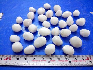 Matte Snow White Oval Garden Pebble Natural Marble Stone for Outdoor Landscaping Park & Filter Media Bulk Direct Factory Supply - Product Image 3