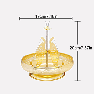 Middle Eastern Religious <b>Bakhoor</b> Arabic <b>Oud</b> Incense Burner Eco-Friendly Durable Metal for Living Room Office and Gifts - Product Image 2