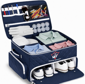 Bolsa Organizadora para Zapatos de Golf WARPRO INDUSTRY, Almacenamiento Multicompartimento, Tela Oxford Impermeable, Ligera, Acolchada con Diseño de Diamantes - Product Image 2