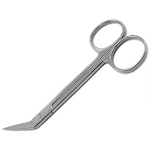 Ciseaux manuels Kelly High en acier inoxydable à pointe angulaire et extrémité pointue, avec poignée annulaire, motif rond, certifiés CE ISO par Grip Surgical - Product Image 1