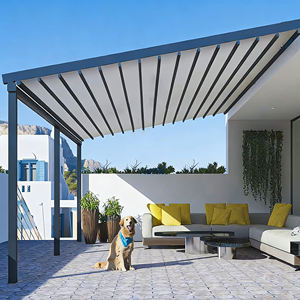 Bâche rétractable pour pergolas, protection UV, pare-soleil rétractable, <span class=keywords><strong>pergola</strong></span> en aluminium certifiée CE pour jardin, terrasse, balcon - Product Image 2