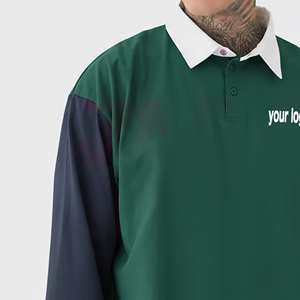 เสื้อโปโลผู้ชายแขนยาวถักลายบล็อกสีสันทันสมัยปี 2026 พร้อมโลโก้สั่งทำพิเศษ ระบายอากาศได้ดี แห้งเร็ว สวมใส่สบายๆ - Product Image 4