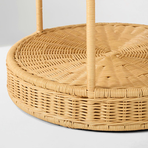 Stylish Rattan <b>Shelf</b> Nightstand Decorative Display <b>Shelf</b> Kid Decor For Living Room Storage And Home Decoration - Product Image 3