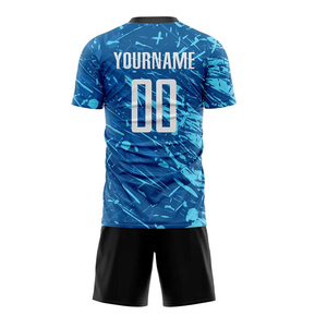Soccer Uniform Set <b>Men</b> Football Jersey Shorts Kit Quick Dry Breathable Team Training Practice Sportswear OEM Supplier - Product Image 3