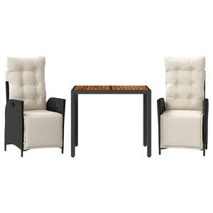 Juego de Comedor para Jardín en Color Blanco Crema y Negro - Product Image 2