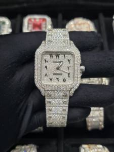 Reloj Mecánico Automático para Hombre, Edición Limitada con Números Romanos, Acero Inoxidable, Cuadrado, de Lujo, Estilo Hip Hop, con Moissanita, Analógico - Product Image 5