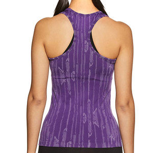 Débardeurs de sport personnalisés haute performance pour femmes, en jersey respirant, anti-boulochage, écologiques, séchage rapide, pour l'été, le yoga et les activités sportives - Product Image 2