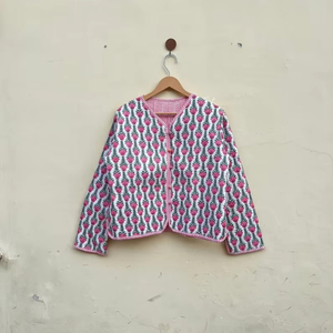 Couette indienne faite à la main 100% coton écologique matelassée anti-plis respirante séchage rapide imprimée numériquement avec poche avant Automne/Hiver - Product Image 1