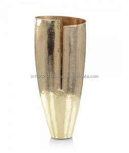 Jarrón de metal marrón rústico con acabado antiguo para sala de estar de granja, cocina, mesa de comedor, estante, decoración y regalo - Product Image 6