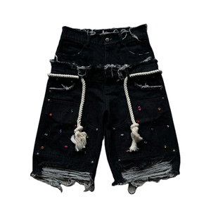 Custom Men's Casual Acid Washed <b>Mid</b> Waist Sweat Shorts Solid Streetwear Heavyweight 100% Cotton French Terry Quick Pocket Quick - Product Image 1