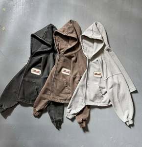 Sweat-shirts d'automne 100% coton brodés style urbain, personnalisation de marque, marque privée, vente en gros - Product Image 2